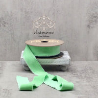 Spring Green Hand Torn Velvet Ribbon 1.5 Inch x 10 Yds
