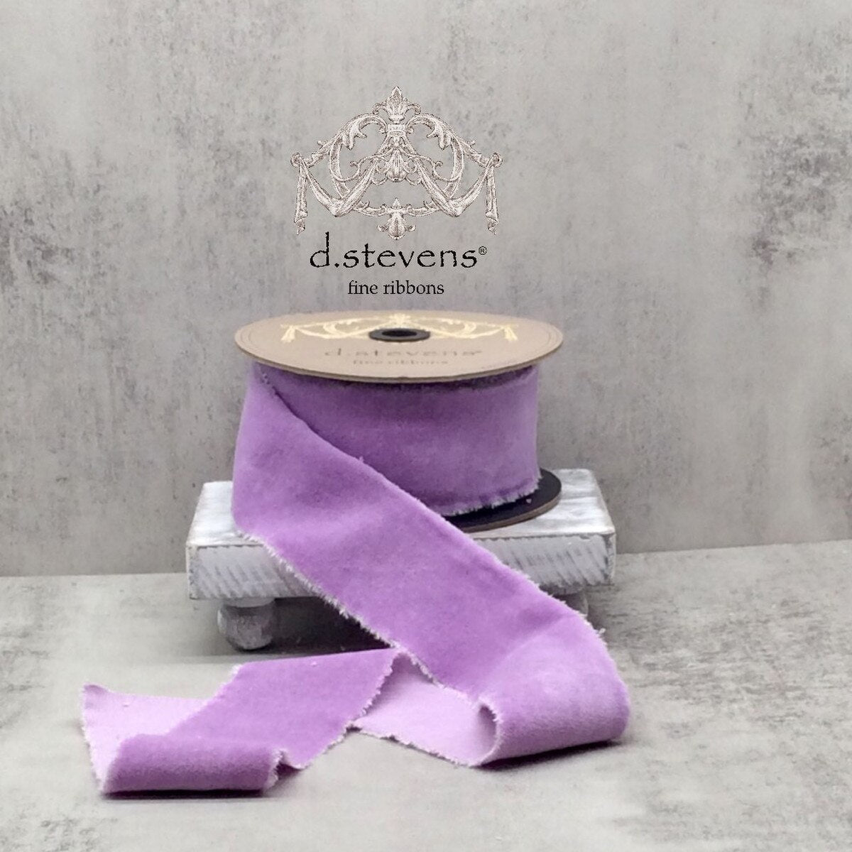 Lovely Lavender Hand Torn Velvet Ribbon 2.5" x 10 Yds