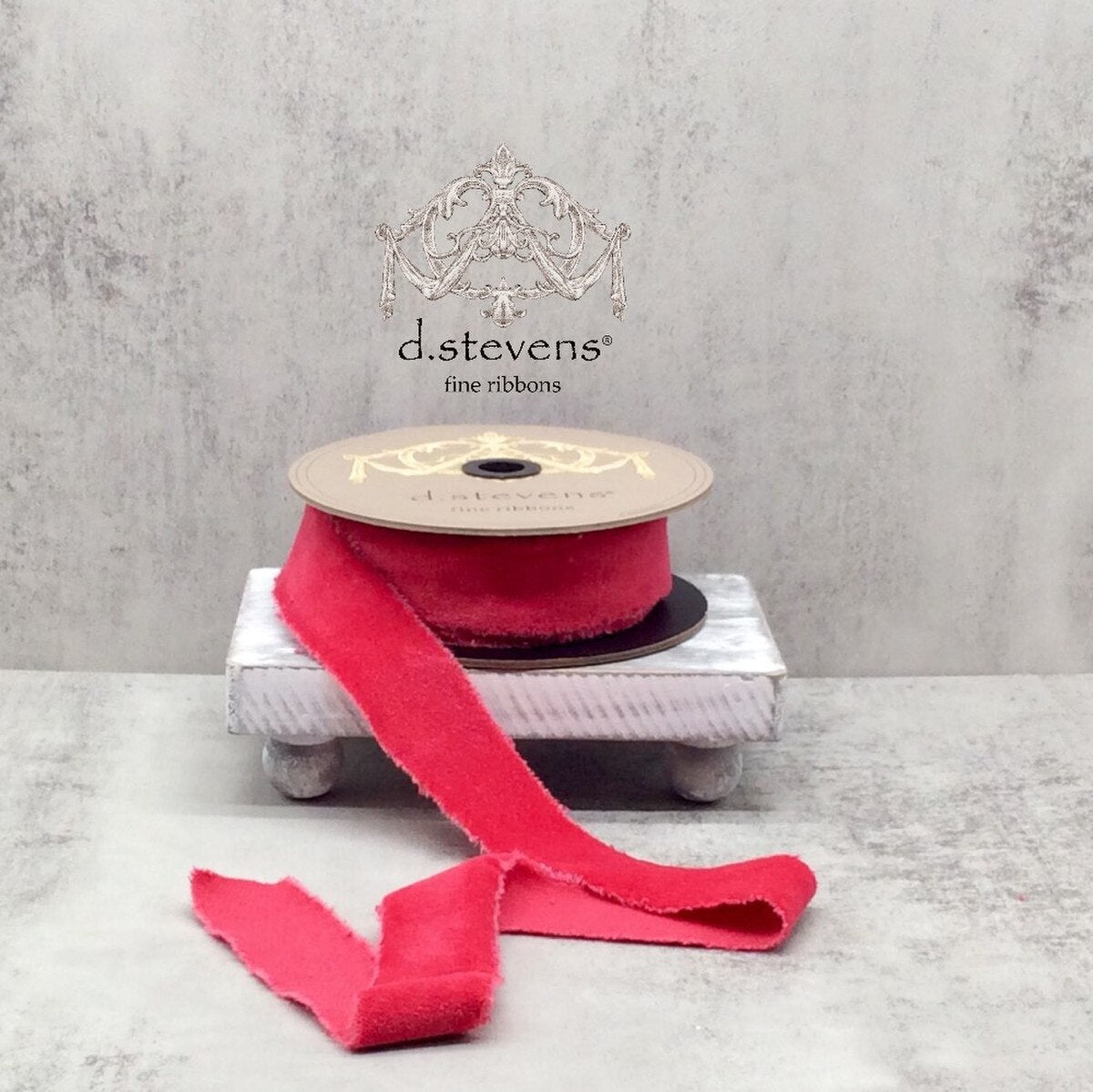 Watermelon Hand Torn Velvet Ribbon 1.5 Inch x 10 Yards