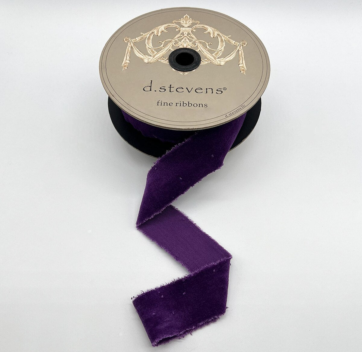 Bright Purple Hand Torn Velvet Ribbon 1.5 Inch x 10 Yds