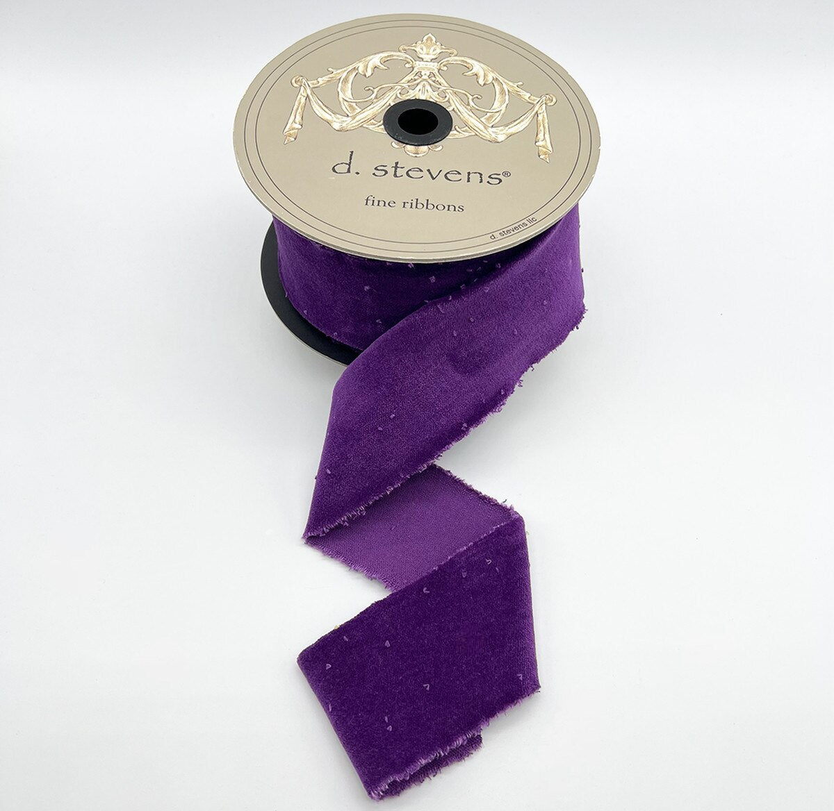 Bright Purple Torn Velvet Ribbon 2.5 Inch x 10 Yards