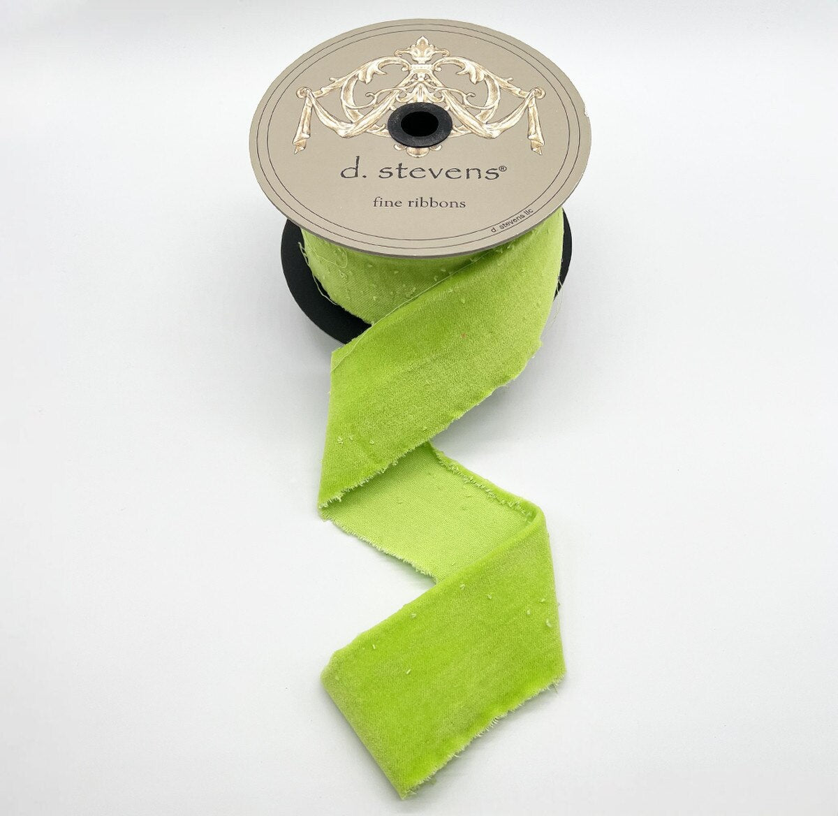Lime Green Hand Torn Velvet Ribbon 2.5" x 10 Yds
