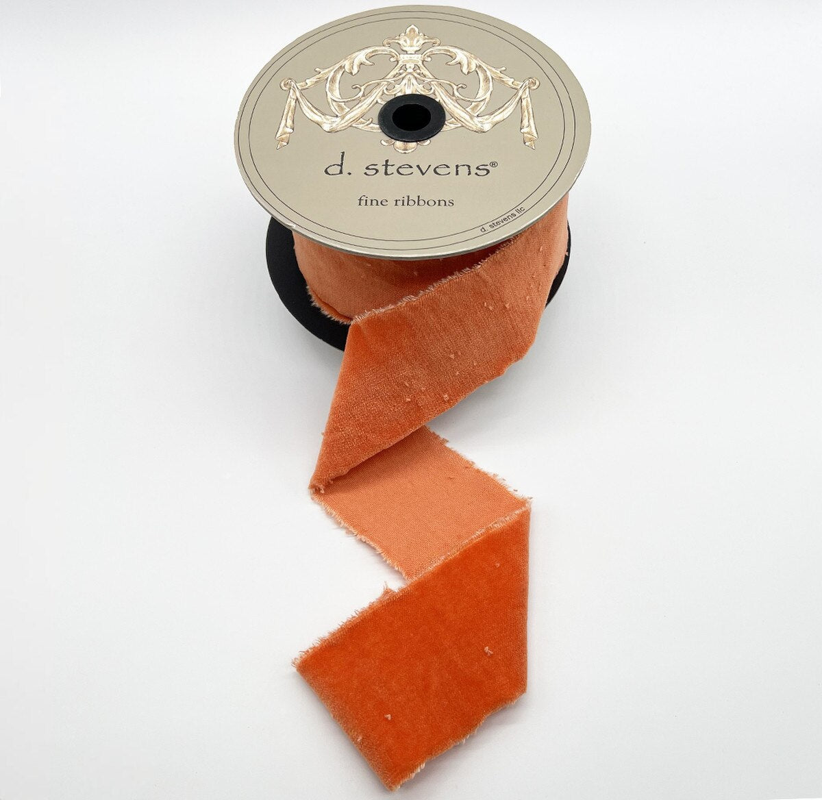Bright Orange Hand Torn Velvet Ribbon 2.5" x 10 Yds