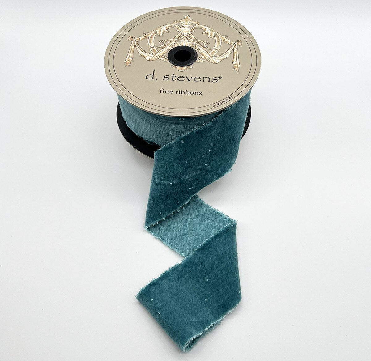 Celadon Hand Torn Velvet Ribbon 2.5 Inch x 10 Yards