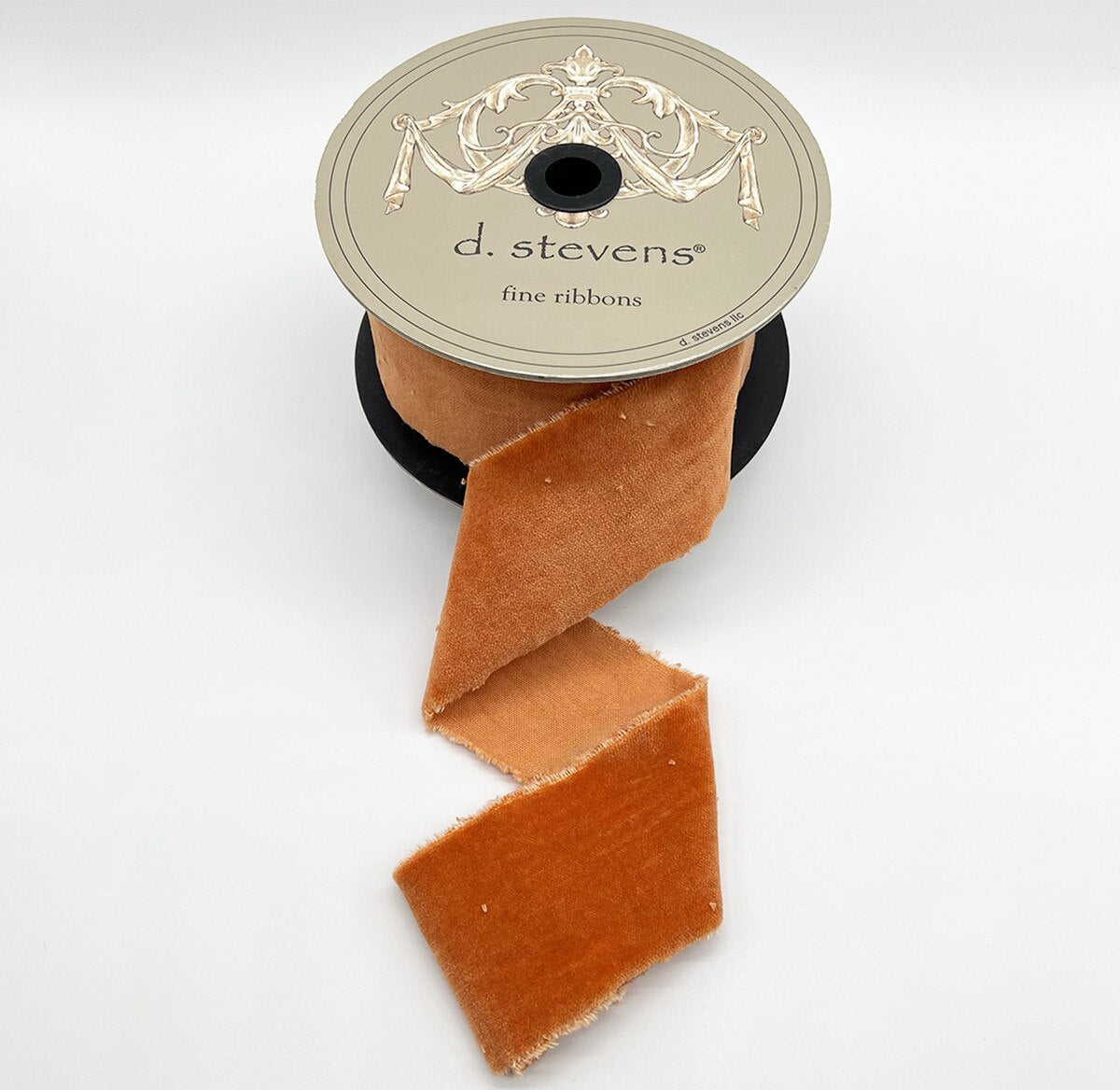 Burnt Orange Hand Torn Velvet Ribbon 2.5" x 10 Yds
