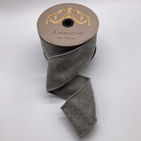 Grey Wool Felt Ribbon 3 Inch x 10 Yards