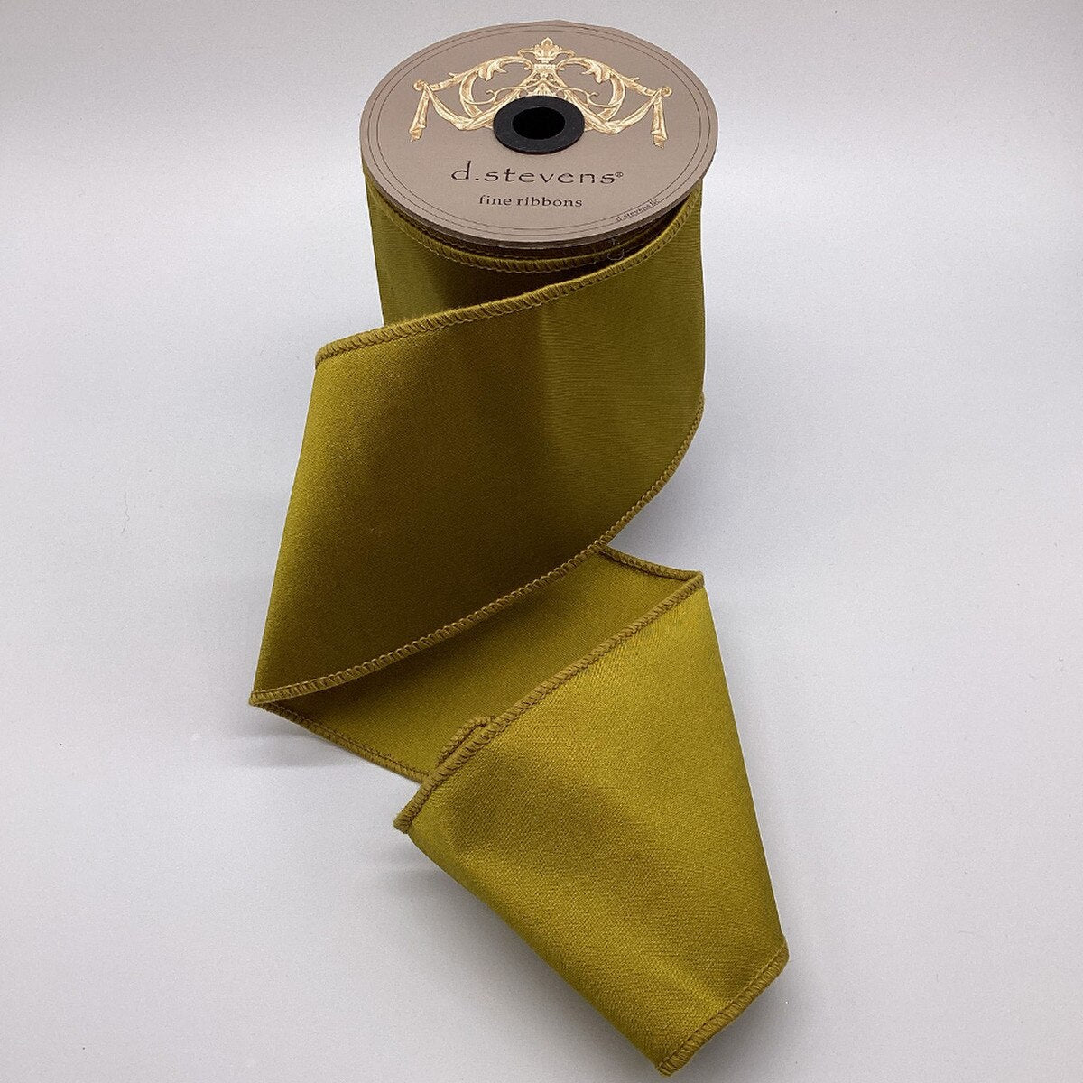 Moss Taffeta Double Fused Ribbon 4 Inch x 10 Yards