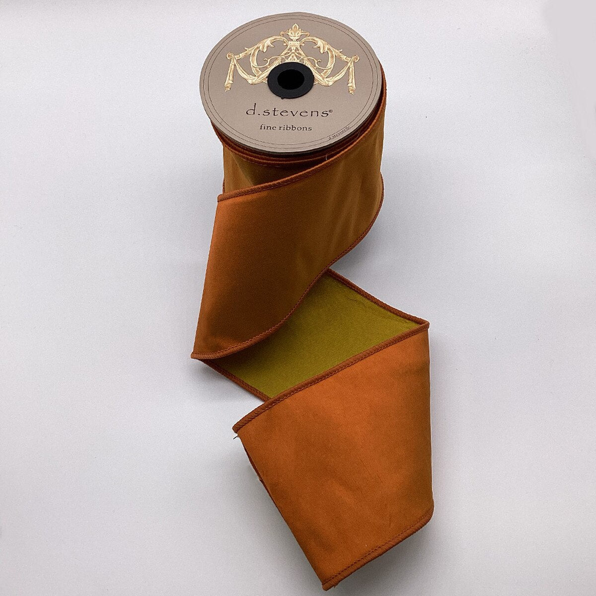 Pumpkin Chartreuse Double Sided Taffeta Ribbon 4 Inch x 10 Yds