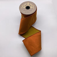 Pumpkin Chartreuse Double Sided Taffeta Ribbon 4 Inch x 10 Yds