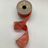 Coral Bright Pink Satin Ribbon 2.5