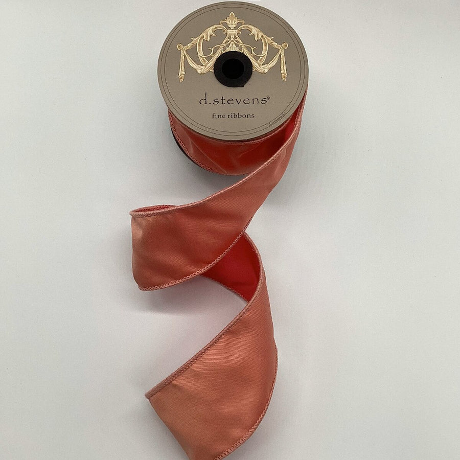 Coral Bright Pink Satin Ribbon 2.5" x 10 Yds