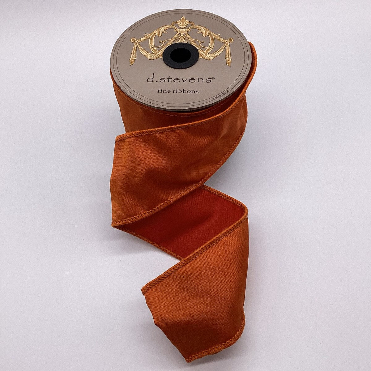 Woven Satin Ribbon Orange Dark Orange 2.5 Inch x 10 Yds