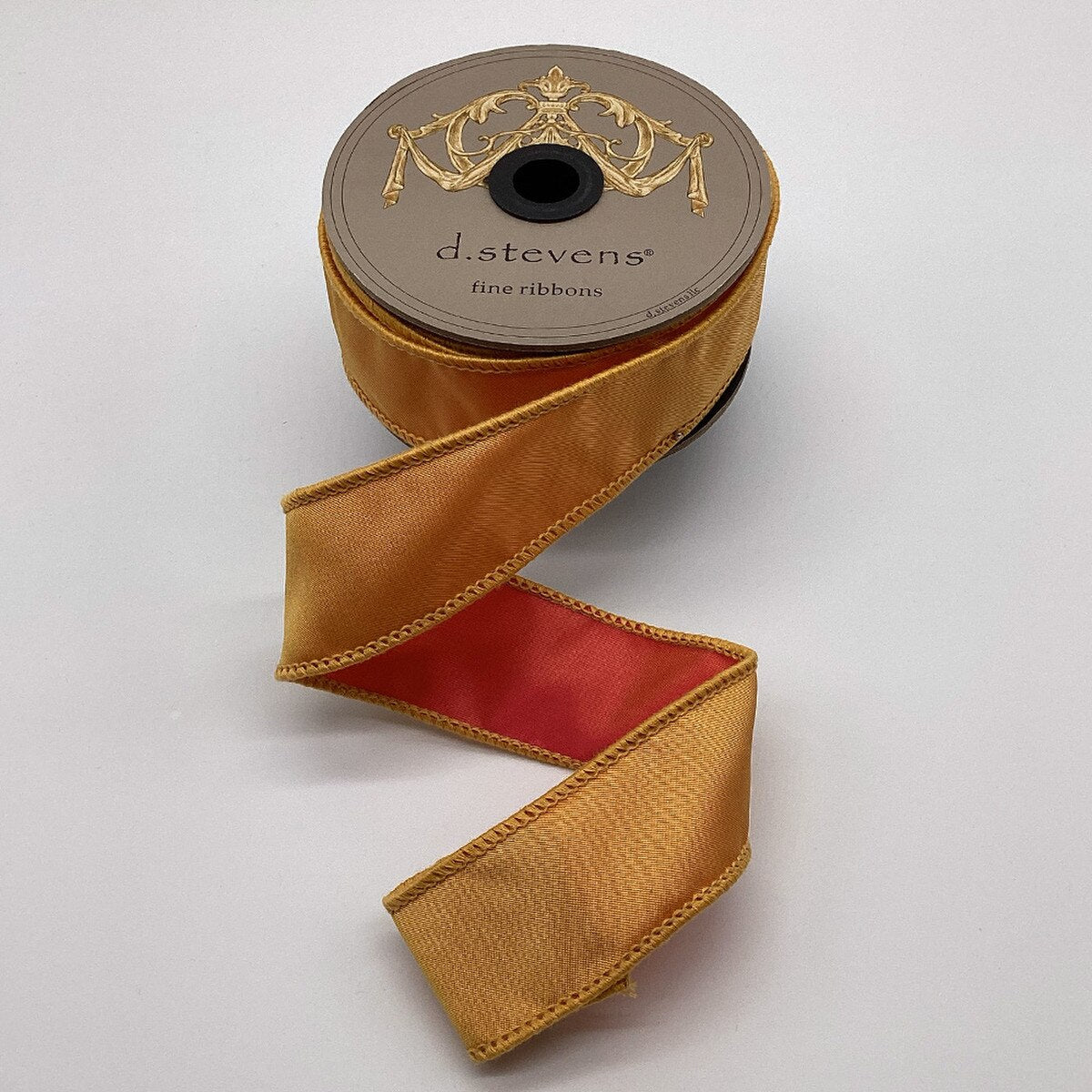Gold Apricot Satin Ribbon 1.5 Inch x 10 Yards