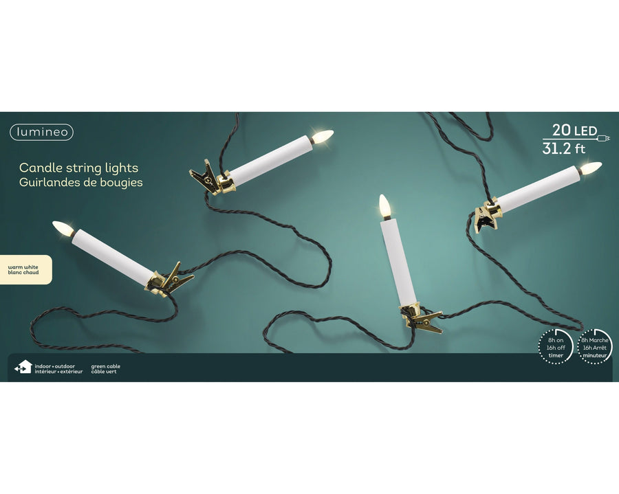 5" 20 LED Warm White Candle Lights