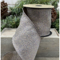 Lavender Platinum Jacquard Lurex Animal Motif Ribbon