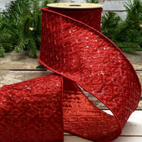Red Sequin Embroidery Starburst Ribbon 4