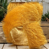 Fringe Ribbon Mustard 4 Inch x 10 Yards