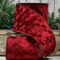 Burgundy Velvet Ribbon 4 Inch x 10 Yards