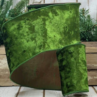 Velvet Green Ribbon 4 Inch x 10 Yards