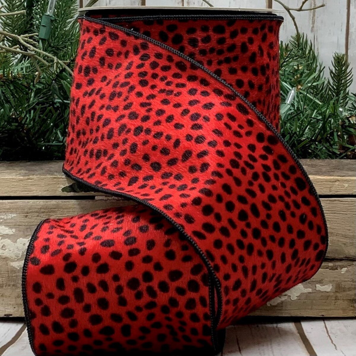 Cheetah Print Horsehair Ribbon 4 Inch x 10 Yards