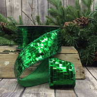 Emerald Sequin Ribbon 2.5 Inch x 10 Yards