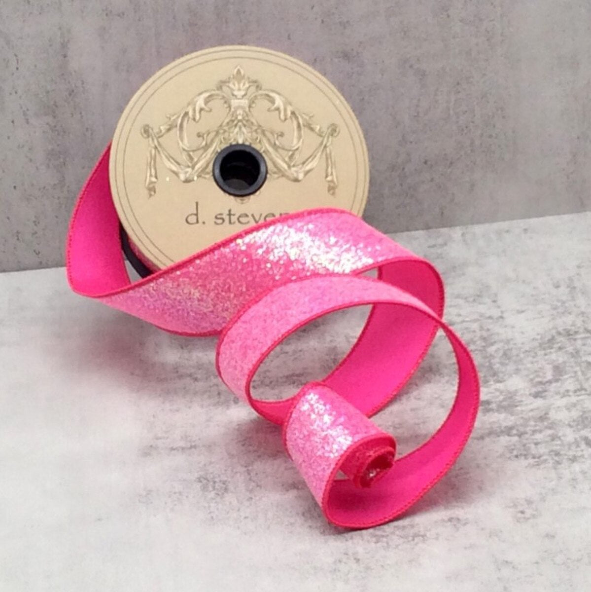Pink Lemonade Glitter Ribbon 1.5 Inch x 10 Yards