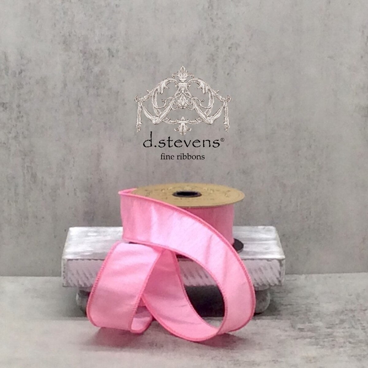 Pink Faux Dupion Ribbon 1.5 Inch x 10 Yards