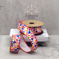 Bright Hearts White Ribbon 1.5 Inch Linen 10 Yards