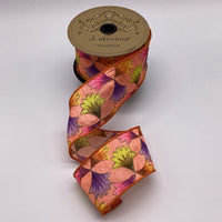 Coral Pink Dupion Sequin Ribbon 2.5