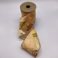 Embroidery Tile Ribbon Orange 4 Inch x 10 Yards