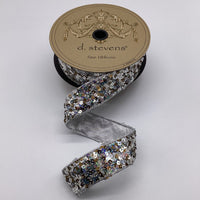 Gold Silver Sequin Ribbon 1.5 Inch x 10 Yards