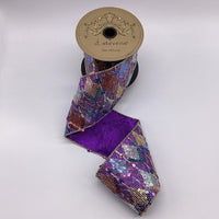 Purple Sequin Ribbon 4 Inch by 5 Yards