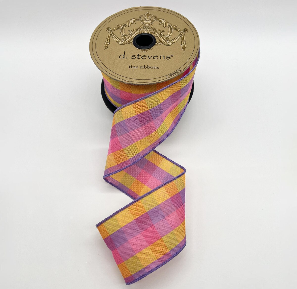 Poplin Ribbon Pink Purple Golden Yellow 2.5" x 10 Yds