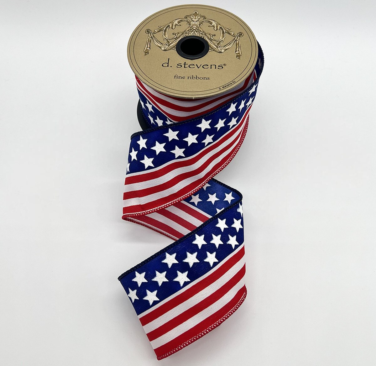 American Flag Poplin Ribbon Red White Blue 2.5" x 10 Yds