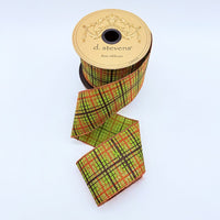 Orange Brown Glitter Olive Ribbon 2.5 Inch x 10 Yards