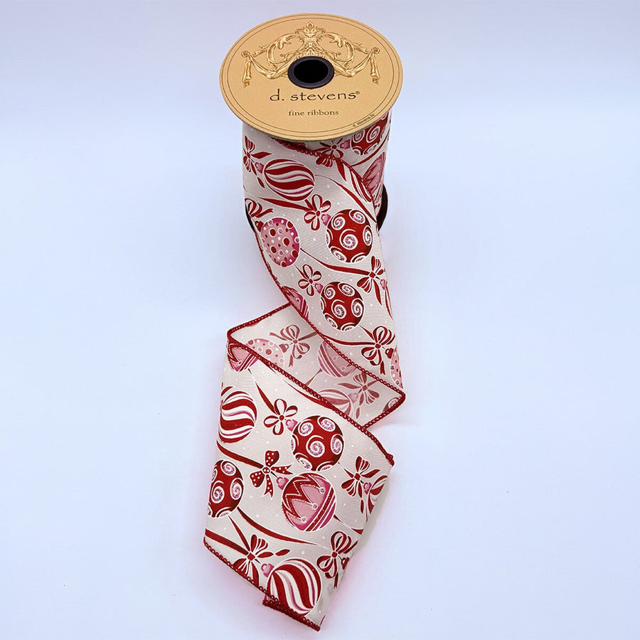 Poplin Bows Ribbon Red Pink White 4 Inch x 10 Yards
