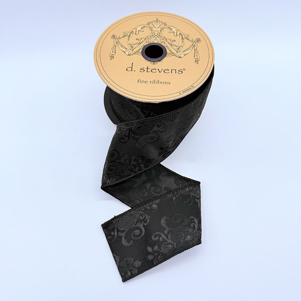 Jacquard Black Ribbon Faux Mughal 2.5 Inch x 10 Yds