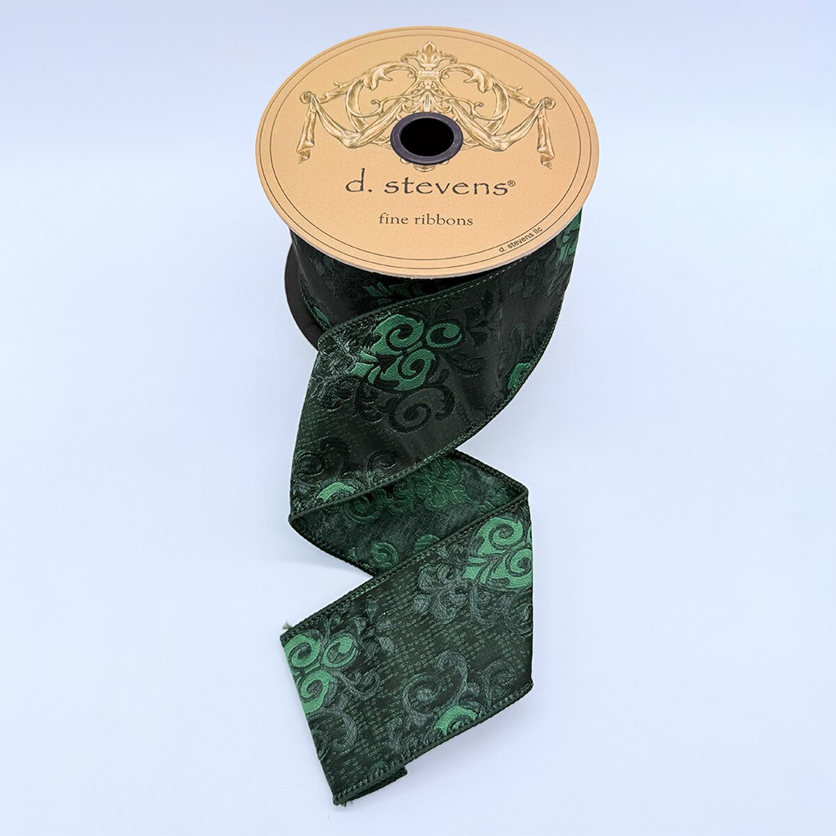 Emerald Green Faux Mughal Jacquard Ribbon 2.5" x 10 Yds