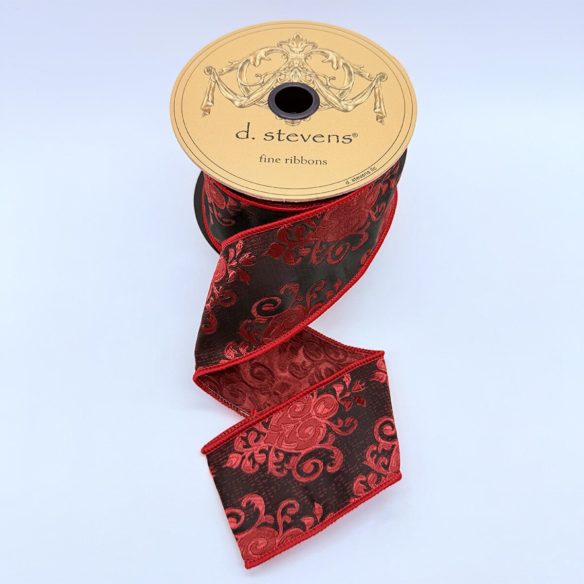 Jacquard Red Ribbon Faux Mughal 2.5 Inch x 10 Yards
