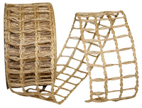 Natural Jute Wired Edge Ribbon 2-1/2 Inch for Wreaths