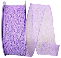 Lavender 2-1 2 Inch Web Natural Wired Edge Ribbon for Wreaths & Bows