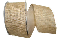 Burlap Wired Edge Ribbon 4 Inch Natural for Wreaths and Bows