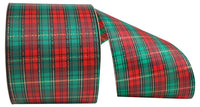 Tartan Gold Plaid Ribbon 2-1/2 Inch Multi 25Yds