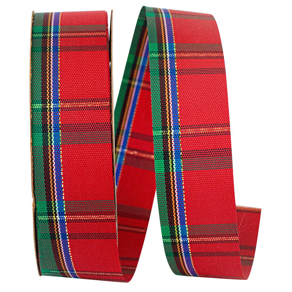 Regalia Plaid Ribbon Multi 7/8 Inch for Wreaths and Bows