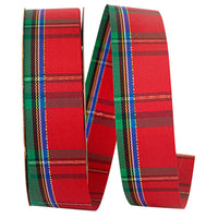Regalia Plaid Ribbon Multi 7/8 Inch for Wreaths and Bows