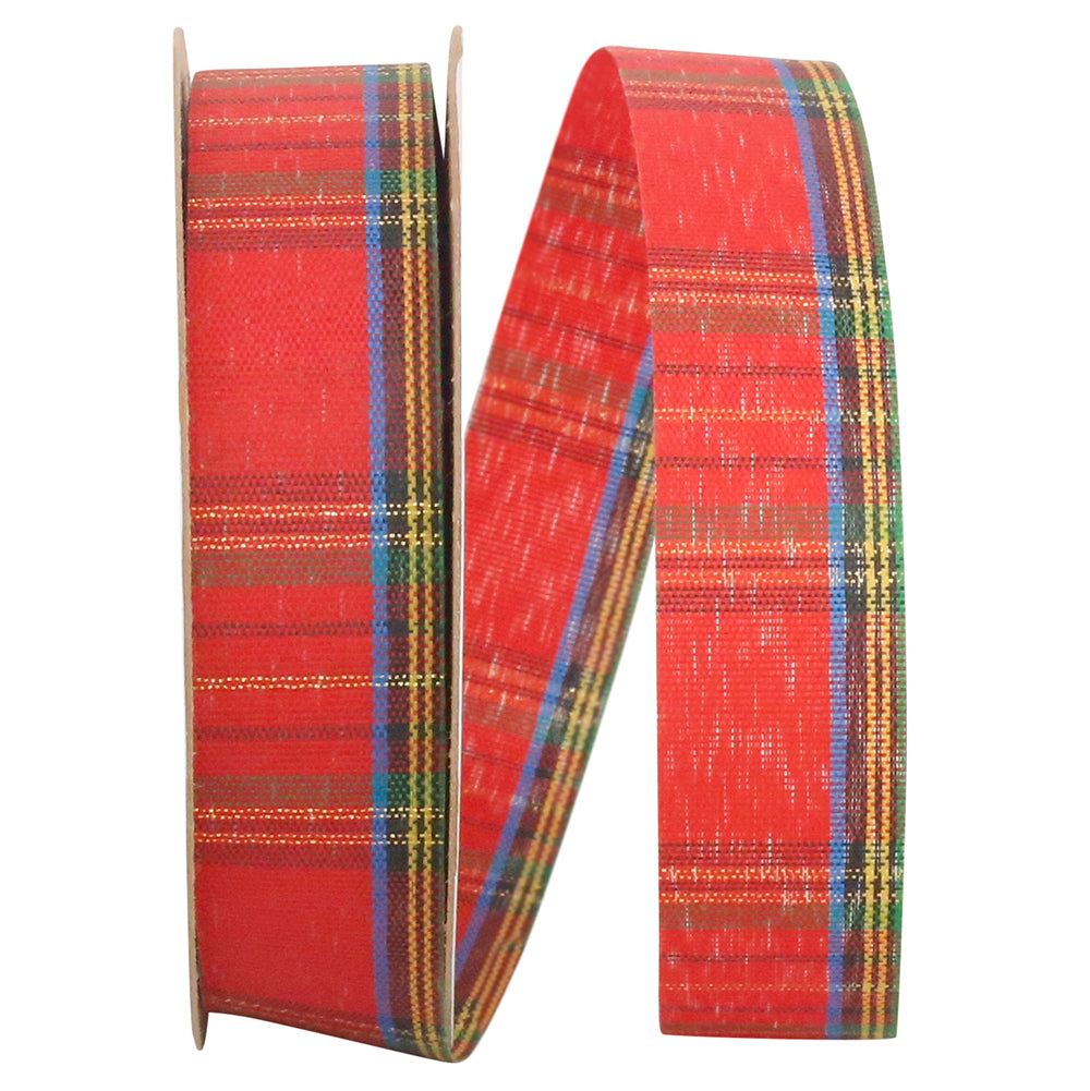 Plaid Renee Ribbon Multi 7/8 Inch for Wreaths and Bows