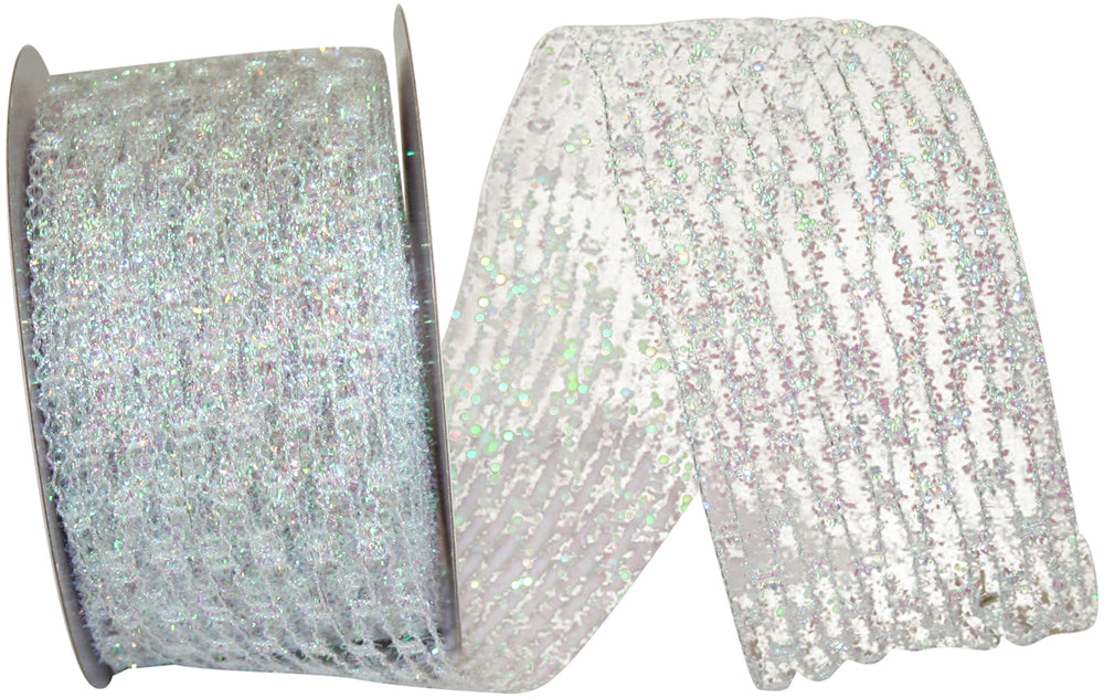 Iridescent Metallic Wired Edge Ribbon 2-1/2 Inch for Wreaths