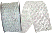 Iridescent Metallic Wired Edge Ribbon 2-1/2 Inch for Wreaths
