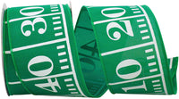 Green 2-1 2 Inch Football Field Wired Edge Ribbon Rd for Wreaths & Bows