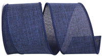 Denim Wired Edge Ribbon 2-1/2 Inch for Wreaths and Bows